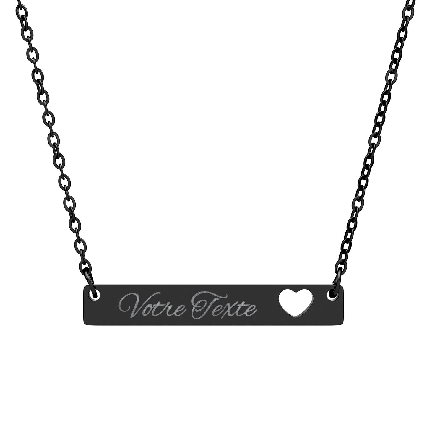Collier Barre Cœur Personnalisable
